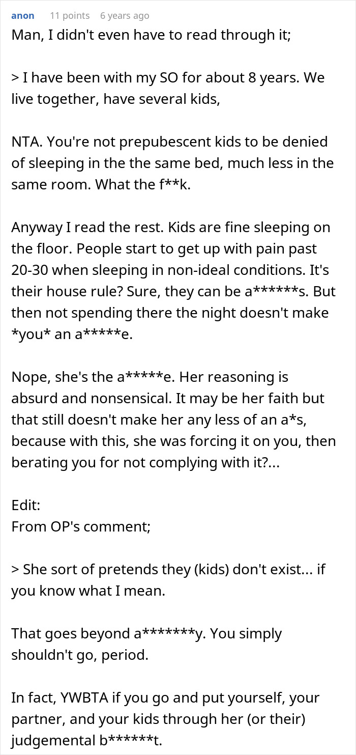 Woman Refuses To Stay With Parents After They Ban Her From Sharing A Room With Her Partner