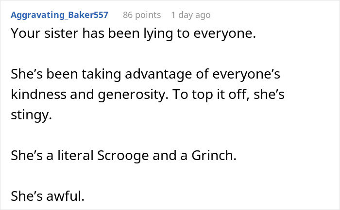 Couple Cry Poor For Years, But Expect Lavish $500 Gifts And Expenses Paid, Sis Finds Out The Truth