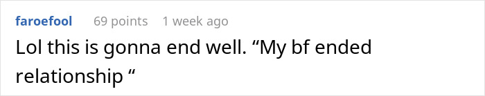 Screenshot of an online comment discussing a girlfriend confused after boyfriend finds her connection with male bestie problematic.