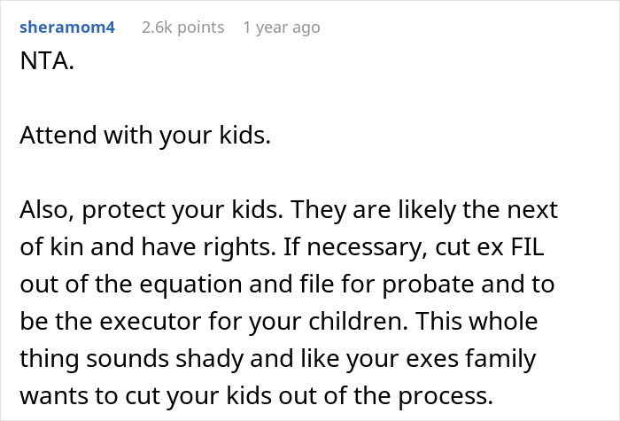 "Protect Your Kids": Ex-FIL Refuses To Let Woman And Grandkids Come For Son's Funeral, She's Shocked