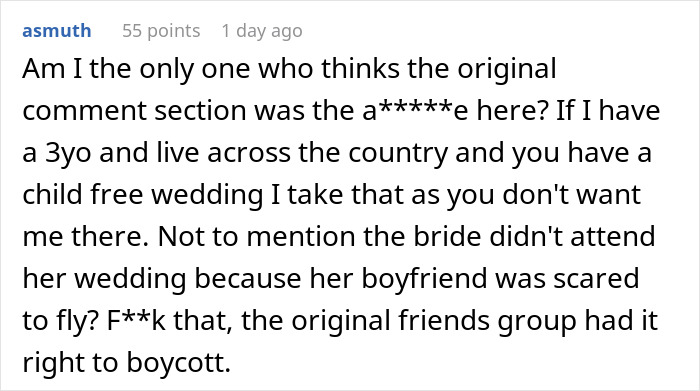 Mom RSVPs ‘No’ To Childfree Wedding An 12-Hour Flight Away, Bride Takes It Personally Mom RSVPs ‘No’ To Childfree Wedding An 12-Hour Flight Away, Bride Takes It Personally