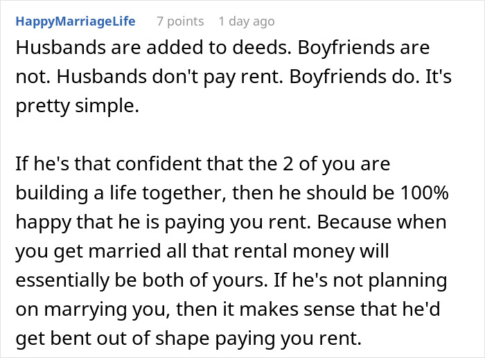 Woman Invests Life Savings Into Buying A House, BF Pays Rent But Expects Ownership Woman Invests Life Savings Into Buying A House, BF Pays Rent But Expects Ownership