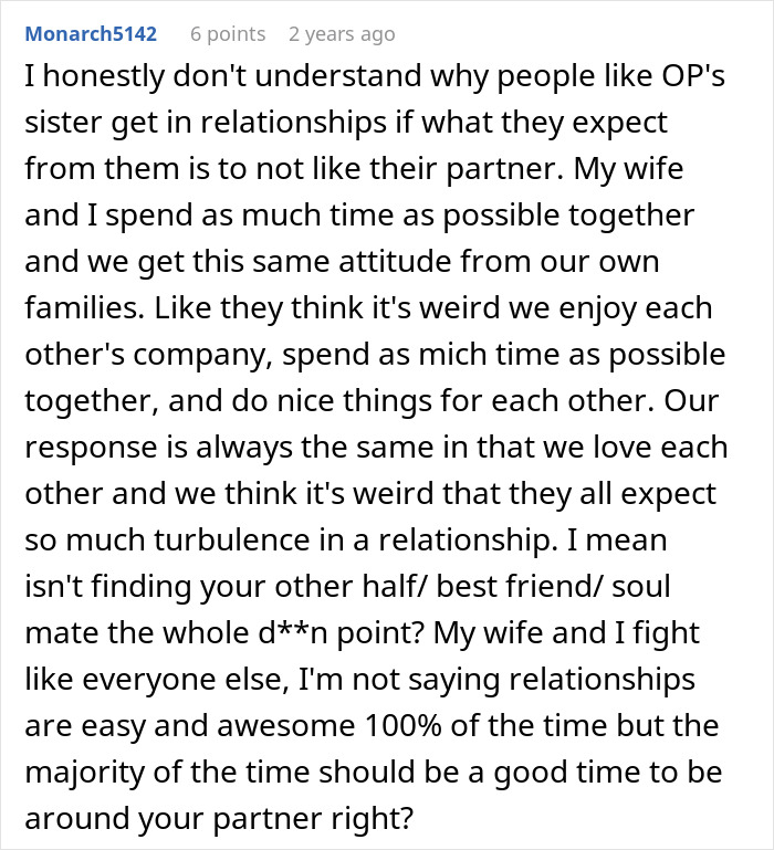 Woman Tells Sister She Shouldn't Rub Her "Picture-Perfect Marriage" In Other People's Faces