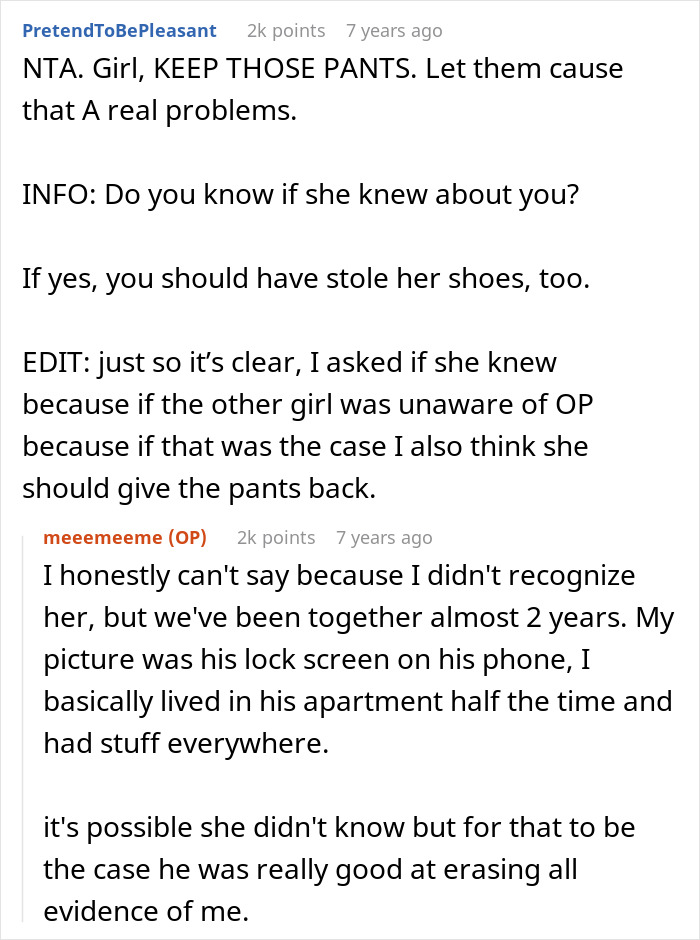 Woman Walks In On Cheating BF, Walks Out With His Lover&rsquo;s Jeans And Refuses To Return Them