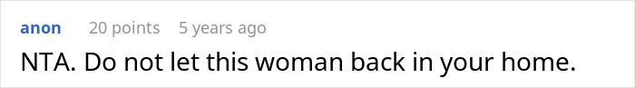 Screenshot of an online comment discussing a woman who makes her sister adopt her kid and tries to prevent her from having more.