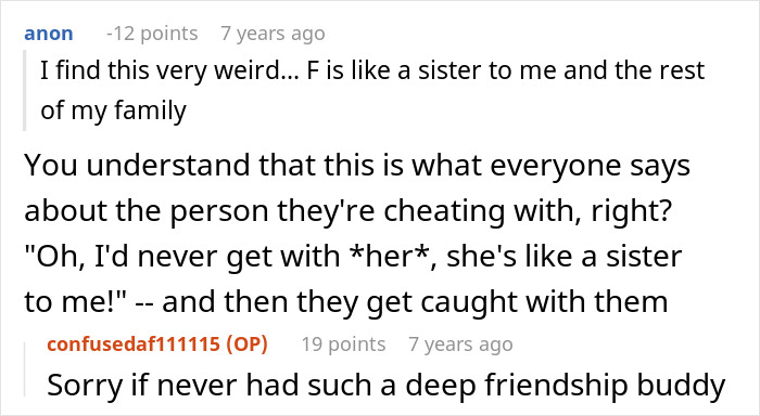 Online discussion about woman breaking up with boyfriend after seeing how close his female friend is to his family. Online discussion about woman breaking up with boyfriend after seeing how close his female friend is to his family.