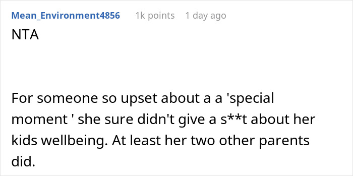 A Reddit comment about a cruel mom, saying NTA, discussing parental intervention for a 10YO getting her period.