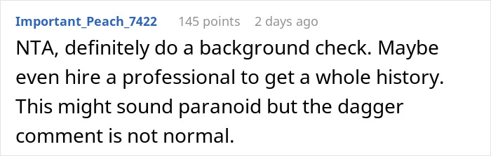 Screenshot of a Reddit comment discussing concerns about a 20-year-old best friend being controlling.