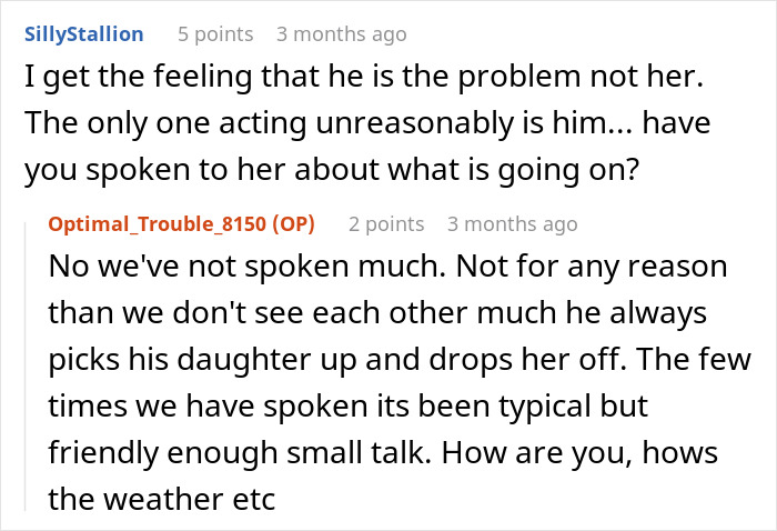 Online conversation about woman confused by boyfriend’s ex being difficult and discovering she is not the problem. Online conversation about woman confused by boyfriend’s ex being difficult and discovering she is not the problem.