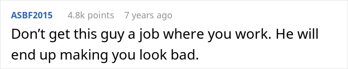Screenshot of a social media comment criticizing a man who thinks his best friend’s server job is low. Screenshot of a social media comment criticizing a man who thinks his best friend’s server job is low.