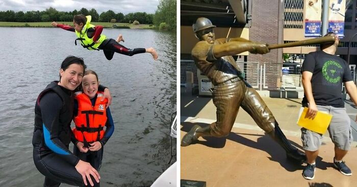 54 Hilarious And Creative Poses That People Somehow Pulled Off Perfectly