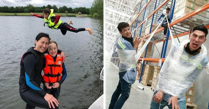 54 Hilarious And Creative Poses That People Somehow Pulled Off Perfectly