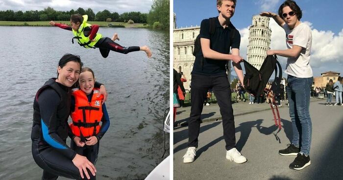 54 Hilarious And Creative Poses That People Somehow Pulled Off Perfectly