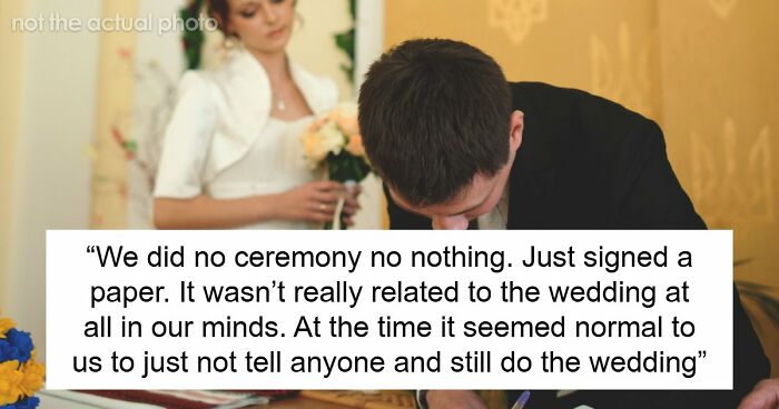 Couple Legally Marries Months Before The Wedding Ceremony, Bride Starts Panicking That It Will Upset Guests