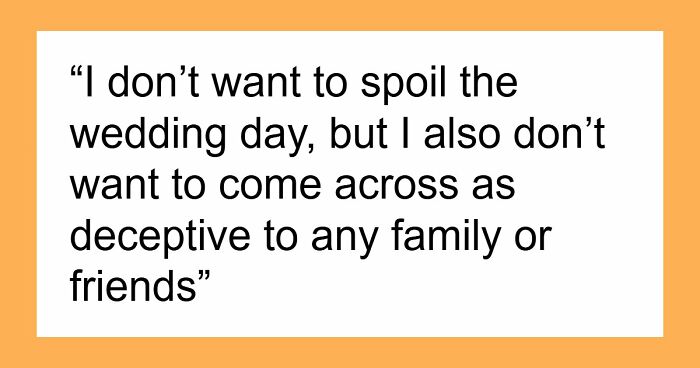 Couple Legally Marries Months Before The Wedding Ceremony, Bride Starts Panicking That It Will Upset Guests