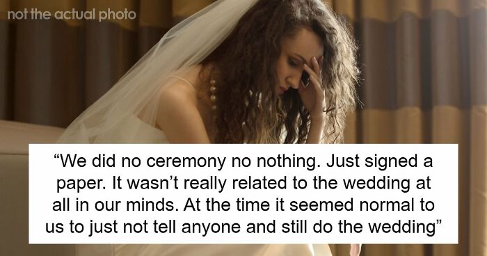 Couple Legally Marries Months Before The Wedding Ceremony, Bride Starts Panicking That It Will Upset Guests