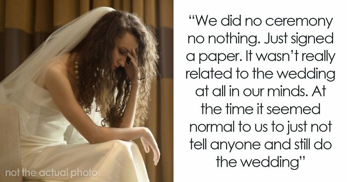 Couple Legally Marries Months Before The Wedding Ceremony, Bride Starts Panicking That It Will Upset Guests