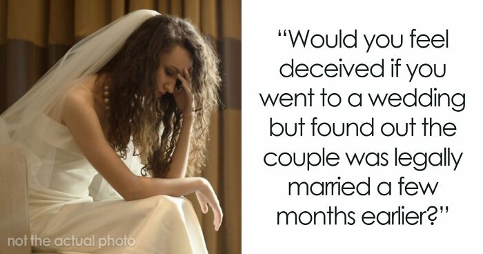 Couple Legally Marries Months Before The Wedding Ceremony, Bride Starts Panicking That It Will Upset Guests