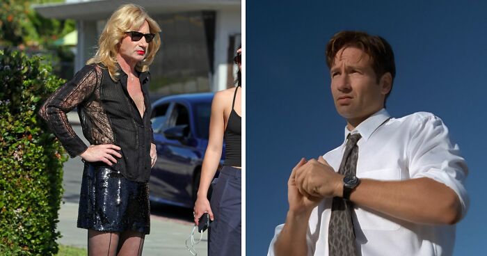 ’90s TV Star Looks Unrecognizable As He Steps Out In A Skirt And A Blond Wig During Shooting