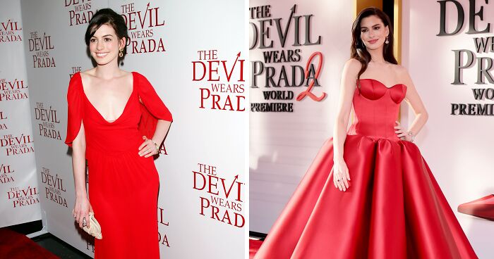 Side-By-Sides That Show The Cast Of ‘The Devil Wears Prada 2’ 20 Years After The Original Premiere