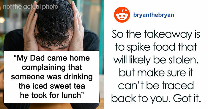 Food Thief Learns A Lesson When Coworker Gets Fed Up With Being Left Without His Iced Sweet Tea