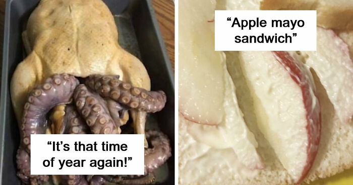 “Apple Mayo Sandwich”: 73 Cursed Food Pics Straight From The Depths Of Hell