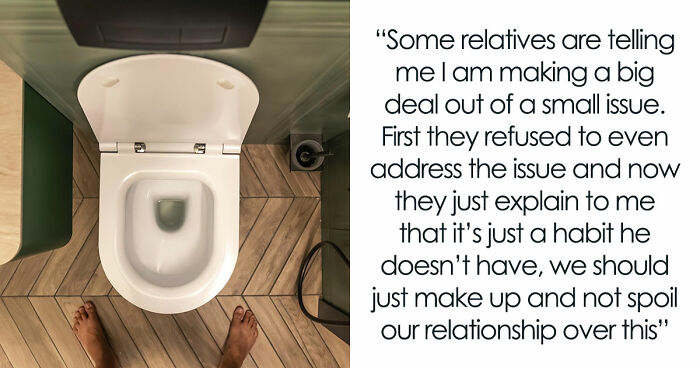 Gross Dad Keeps Wetting The Toilet Seat, Disgusted Daughter Uses His Clean Underwear To Wipe It