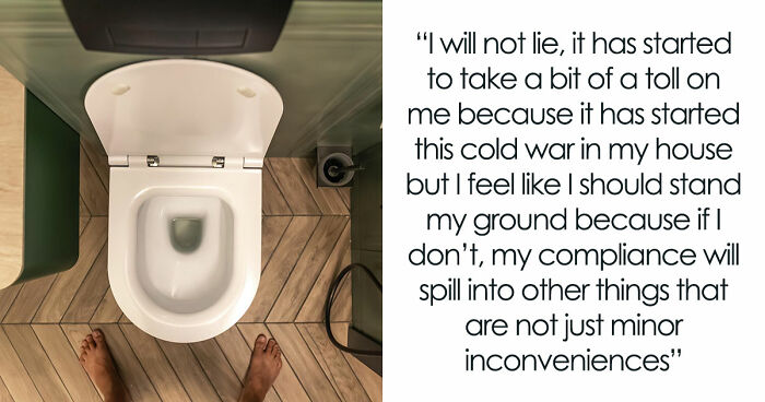 Gross Dad Keeps Wetting The Toilet Seat, Disgusted Daughter Uses His Clean Underwear To Wipe It