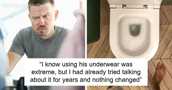 Gross Dad Keeps Wetting The Toilet Seat, Disgusted Daughter Uses His Clean Underwear To Wipe It