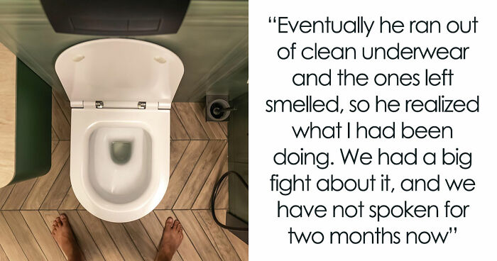 Gross Dad Keeps Wetting The Toilet Seat, Disgusted Daughter Uses His Clean Underwear To Wipe It