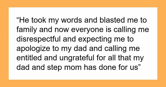 Dad Pushes Kids To Replace Late Mom With Stepmom, Teen Says He’s The Reason They Don’t Like Her
