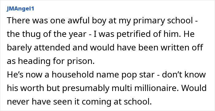 Story about becoming a multi millionaire pop star despite troubled school past