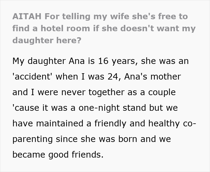 Wife Doesn&rsquo;t Want 16YO Stepdaughter To Move Into Their Home, Husband Suggests She Move To A Hotel Then