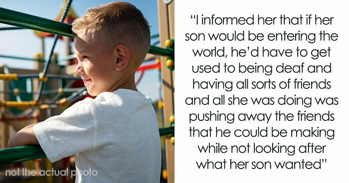 Controlling Mom Enforces Loneliness On Deaf Son Out Of Fear, Gets Called Out By Another Parent