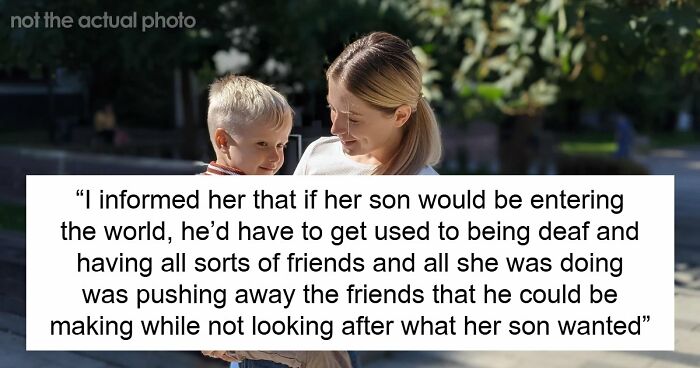 Controlling Mom Enforces Loneliness On Deaf Son Out Of Fear, Gets Called Out By Another Parent
