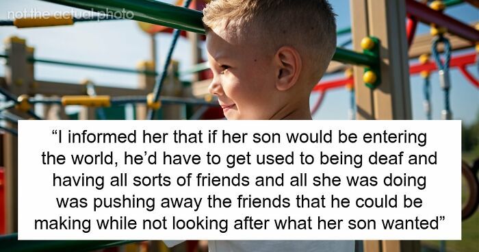 Controlling Mom Enforces Loneliness On Deaf Son Out Of Fear, Gets Called Out By Another Parent