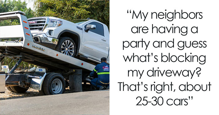 Drunk Teens Refuse To Back Off From Tow Truck Driver’s Driveway So She Can Get To Work, Regret It