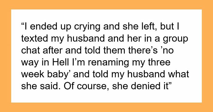 Controlling MIL Picks A Messy Fight Over A Baby Name, Gets Escorted Out By Police At Family Dinner