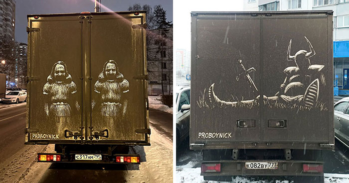 Owners Of Dirty Trucks Find Amazing Drawings On Their Vehicles Left By This Artist (40 New Pics)