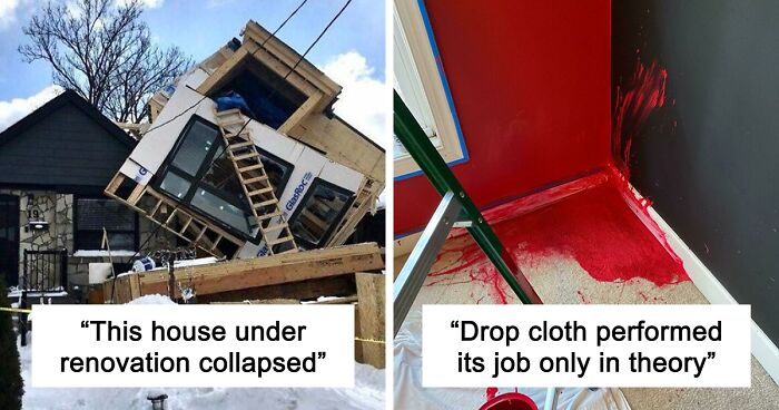 “Concrete Overflowed Out Of The Toilet”: Home Improvement Fails Ranging From Hilarious To Disastrous