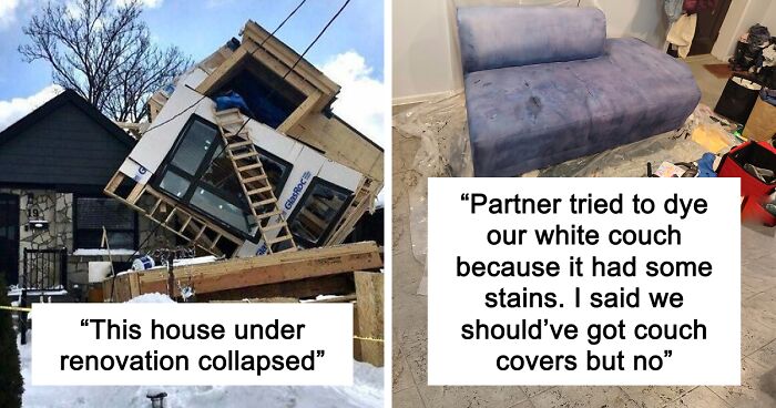 “Concrete Overflowed Out Of The Toilet”: Home Improvement Fails Ranging From Hilarious To Disastrous
