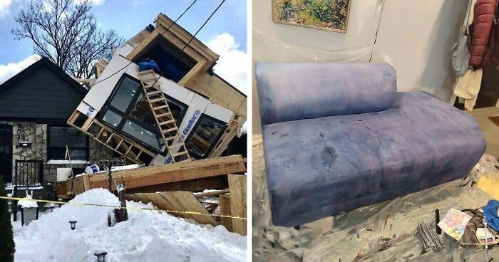“Concrete Overflowed Out Of The Toilet”: Home Improvement Fails Ranging From Hilarious To Disastrous