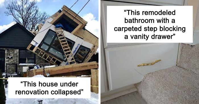 “Concrete Overflowed Out Of The Toilet”: Home Improvement Fails Ranging From Hilarious To Disastrous