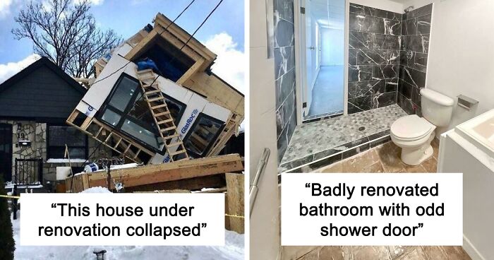 “Concrete Overflowed Out Of The Toilet”: Home Improvement Fails Ranging From Hilarious To Disastrous