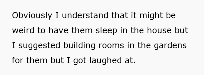 Text showing a teen calling out wealthy mom for hypocrisy over treating house help as family but making them stay in shed.