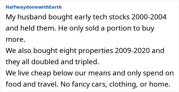 Building wealth through early tech stocks and real estate investments