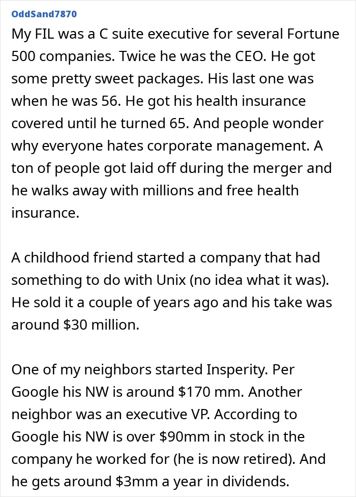 Corporate executive and entrepreneur successes with high net worth