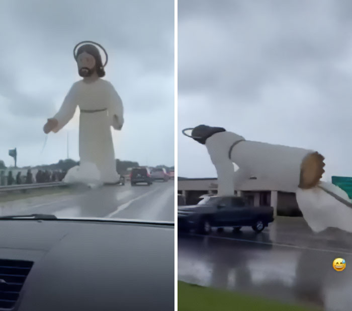 Boneca inflável de Jesus Cristo desencadeia o caos antes da Páscoa: 