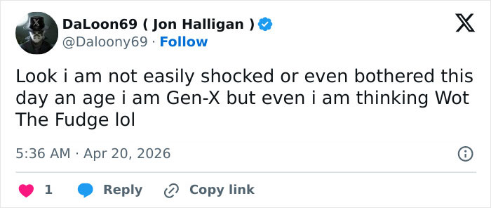 Tweet by user DaLoon69 expressing surprise and shock about the latest Euphoria episode involving Sydney Sweeney's character.