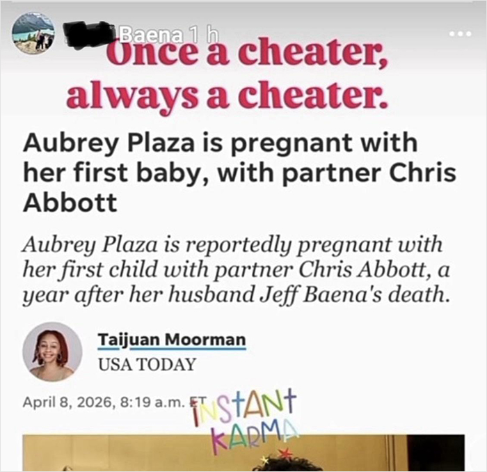 Brother Of Aubrey Plaza's Husband Allegedly Breaks Silence With Scathing Post After She Revealed She's Pregnant